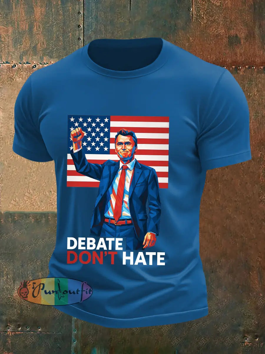 Men’s ’No Hate’ T-shirt Blue / S