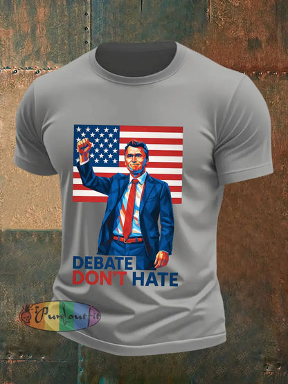 Men’s ’No Hate’ T-shirt Light Gray / S