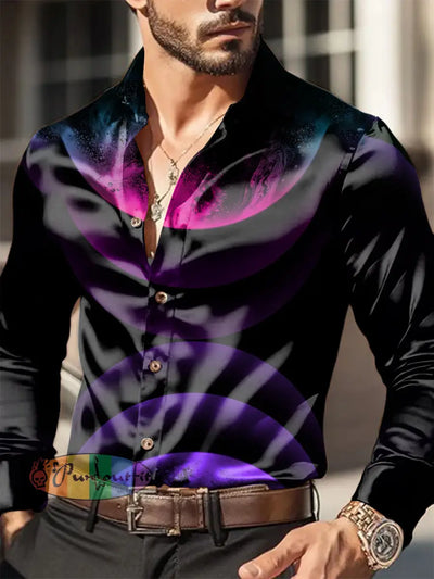 Men’s Outdoor Vintage Punk Gothic Colorful Aperture Abdomen Royal Casual Cotton Satin Fabrics