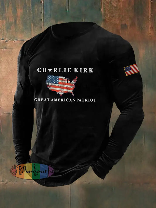 Men’s Patriot Long Sleeve T-shirt Black / S