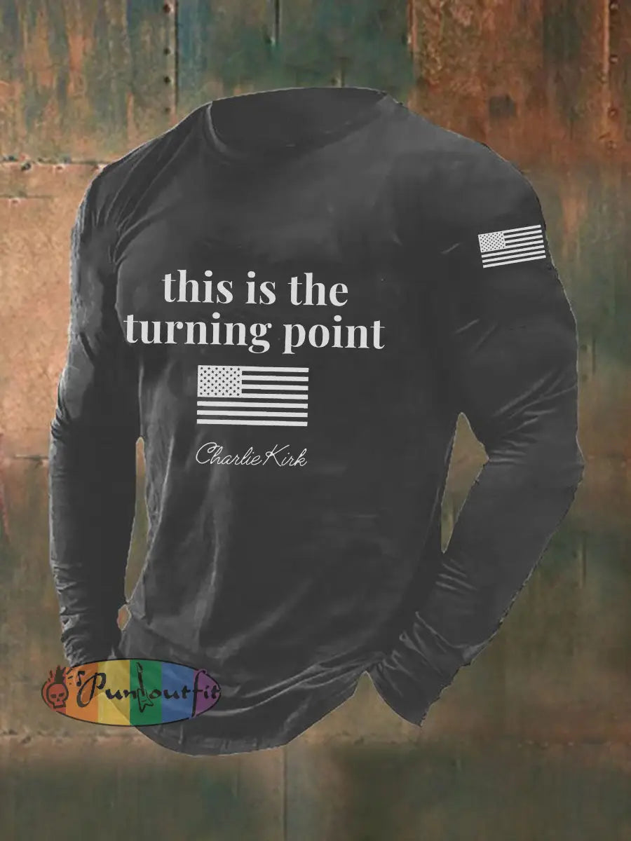 Men’s Patriot Long Sleeve T-shirt Gray / S