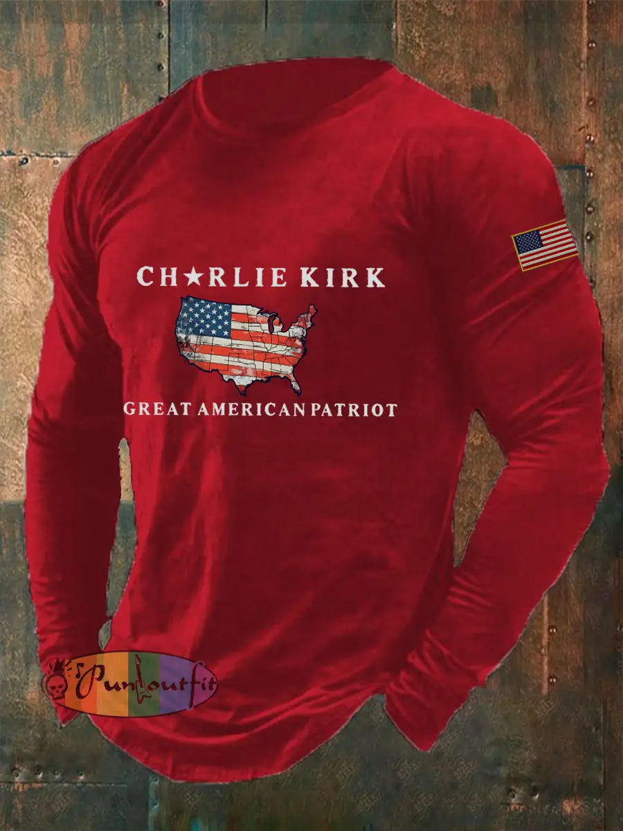 Men’s Patriot Long Sleeve T-shirt Red / S