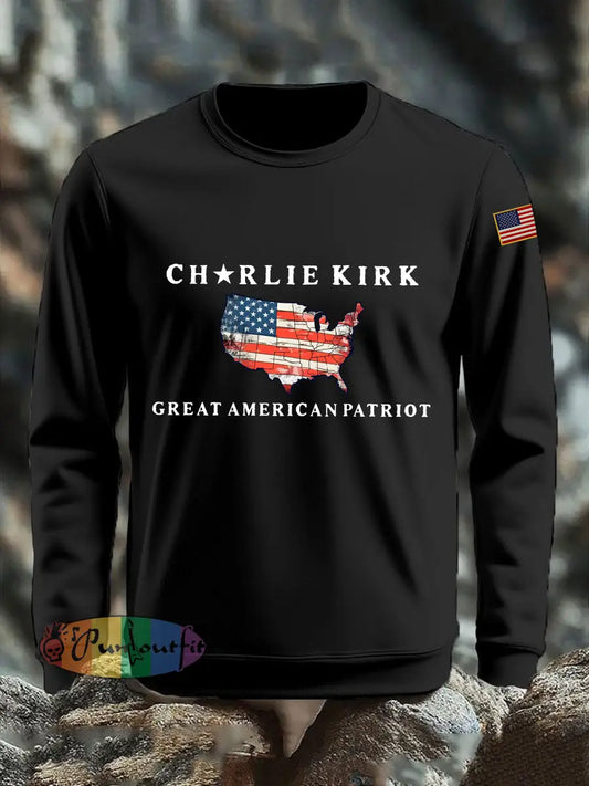 Men’s Patriot Printed Sweatshirt Black / S