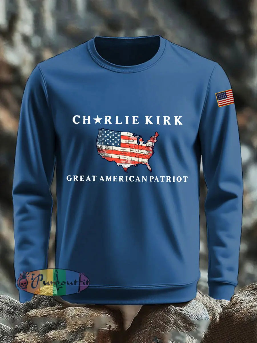 Men’s Patriot Printed Sweatshirt Blue / S