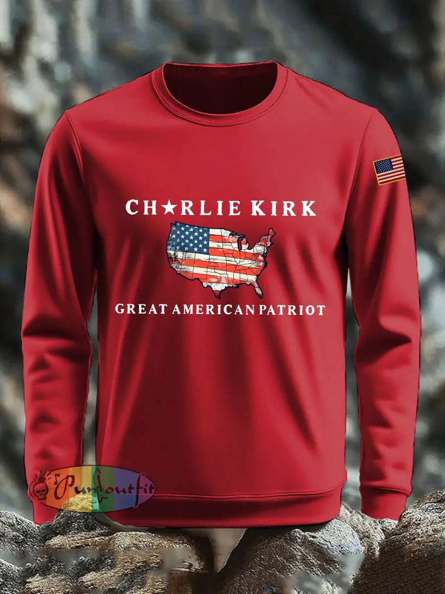 Men’s Patriot Printed Sweatshirt Red / S