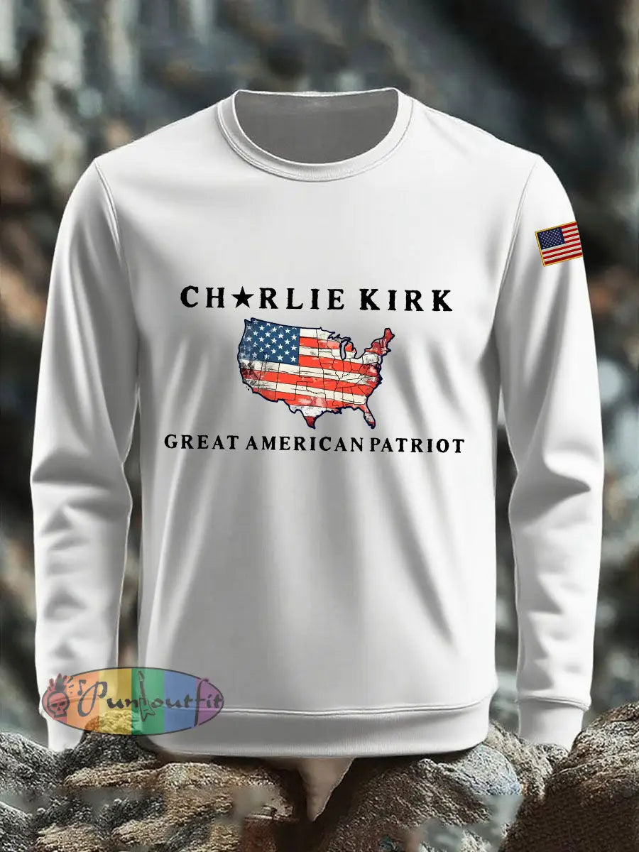 Men’s Patriot Printed Sweatshirt White / S