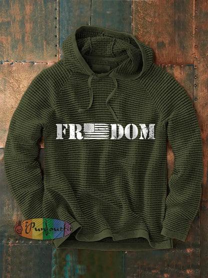 Men’s Patriotic Hoodie Army Green / S