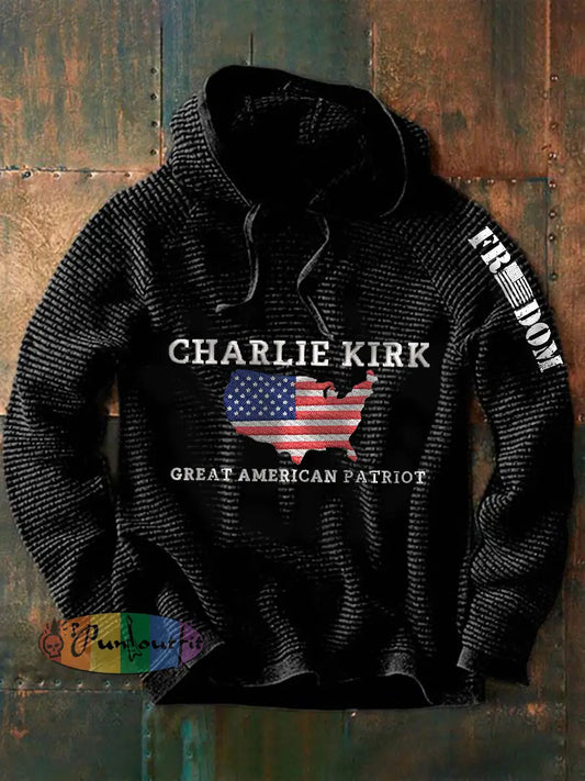 Men’s Patriotic Hoodie Black / S