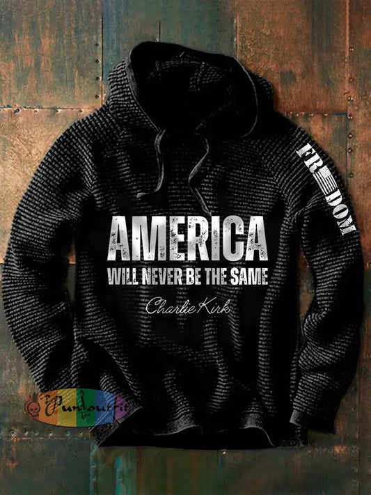 Men’s Patriotic Hoodie Black / S