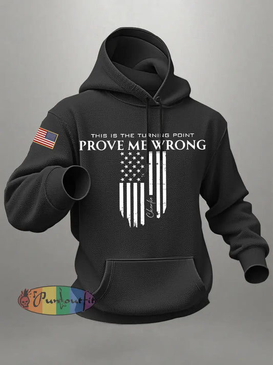 Men’s Patriotic Hoodie Black / S