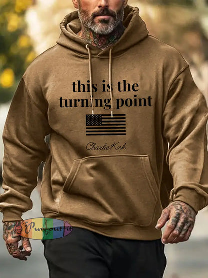 Men’s Patriotic Hoodie Khaki / S