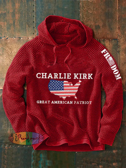 Men’s Patriotic Hoodie Red / S