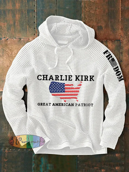 Men’s Patriotic Hoodie White / S