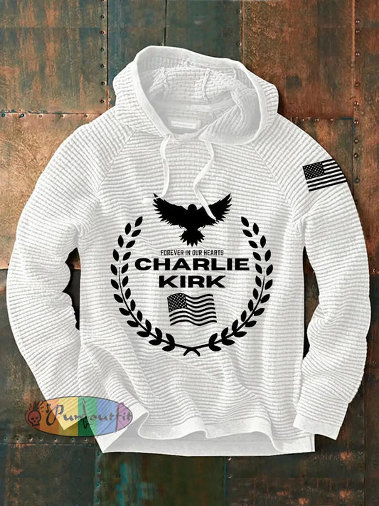 Men’s Patriotic Hoodie White / S