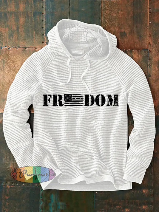 Men’s Patriotic Hoodie White / S