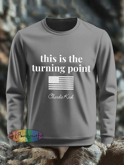Men’s Patriotic sweater Light Gray / S