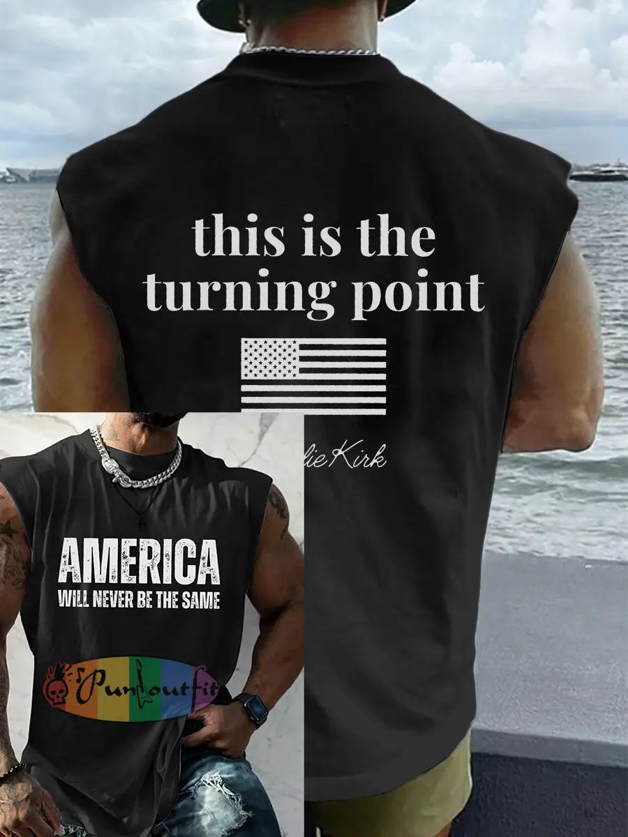 Men’s patriotic vest Black / S