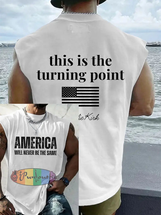 Men’s patriotic vest White / S