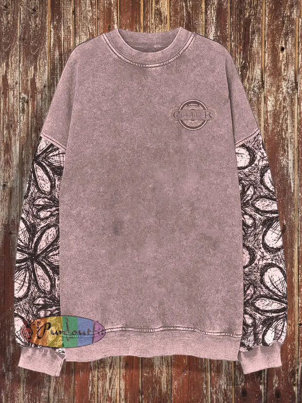 Men’s Printed Crewneck Sweatshirt Dusty Color / S