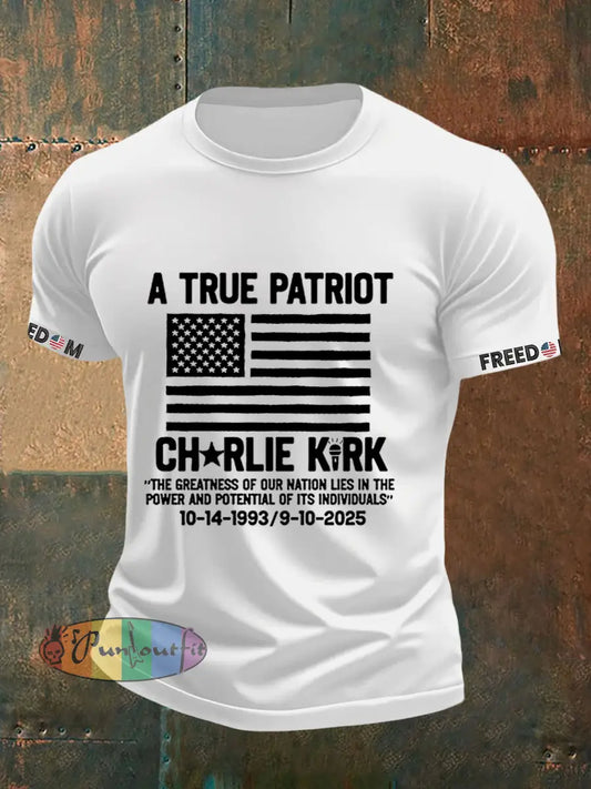 Men’s R.I.P Charlie Kirk Short Sleeve T-shirt White / S
