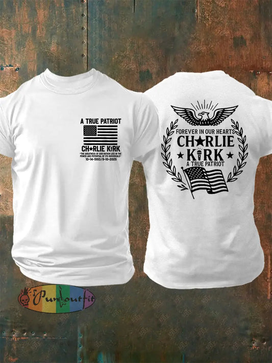 Men’s R.I.P Charlie Kirk Short Sleeve T-shirt White / S
