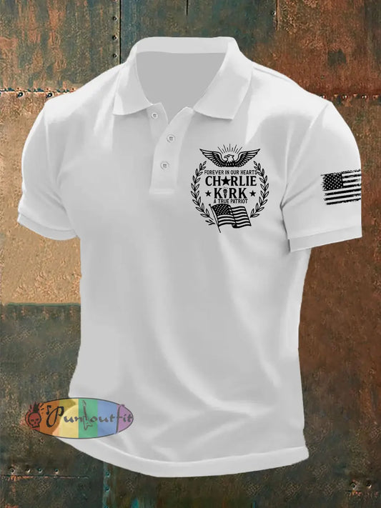 Men’s R.I.P Charlie Kirk Short Sleeve Top White / S