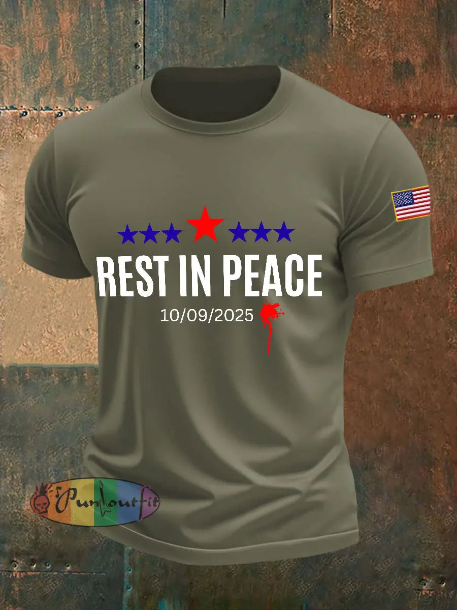 Men’s rest in peace T-shirts Army Green / S