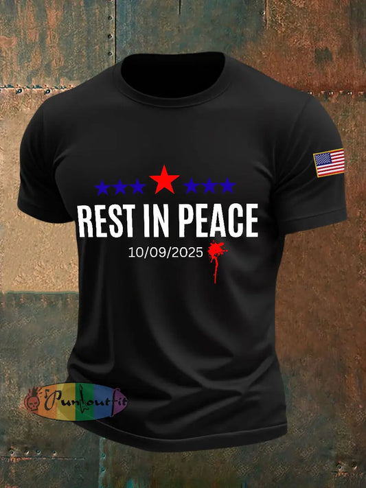Men’s rest in peace T-shirts Black / S