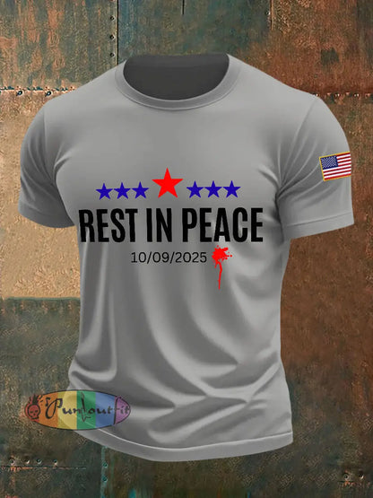Men’s rest in peace T-shirts Light Gray / S