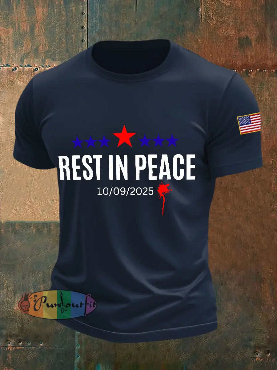 Men’s rest in peace T-shirts Navy Blue / S