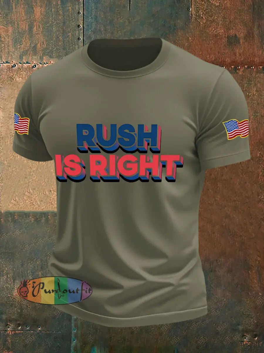 Men’s rush was right T-shirts Army Green / S