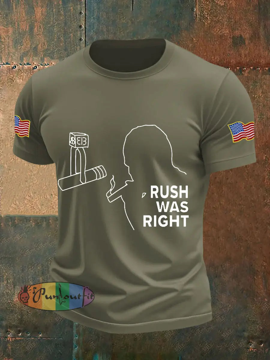 Men’s rush was right T-shirts Army Green / S