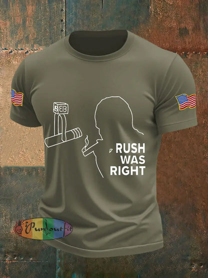 Men’s rush was right T-shirts Army Green / S