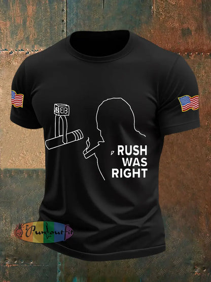 Men’s rush was right T-shirts Black / S