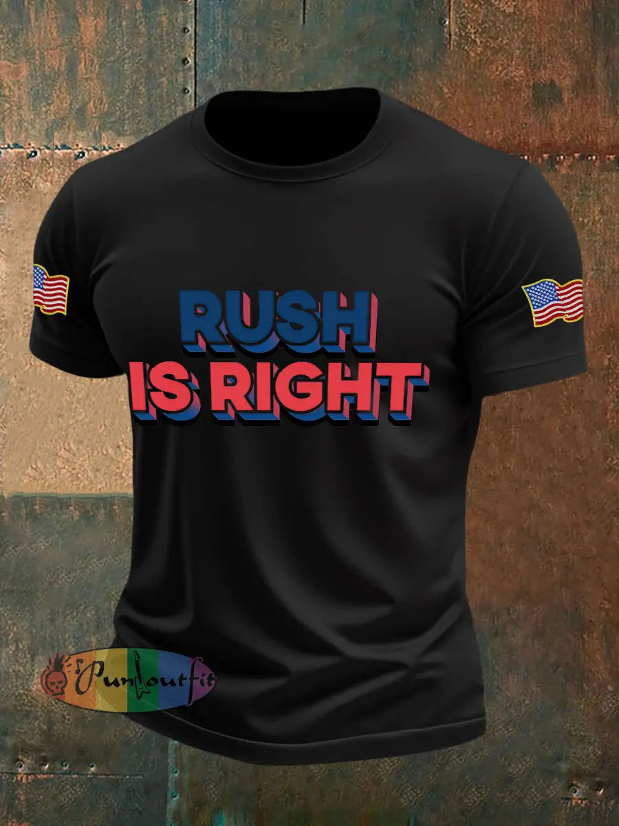 Men’s rush was right T-shirts Black / S