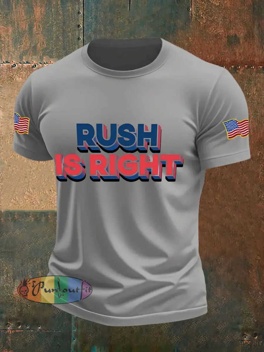 Men’s rush was right T-shirts Light Gray / S