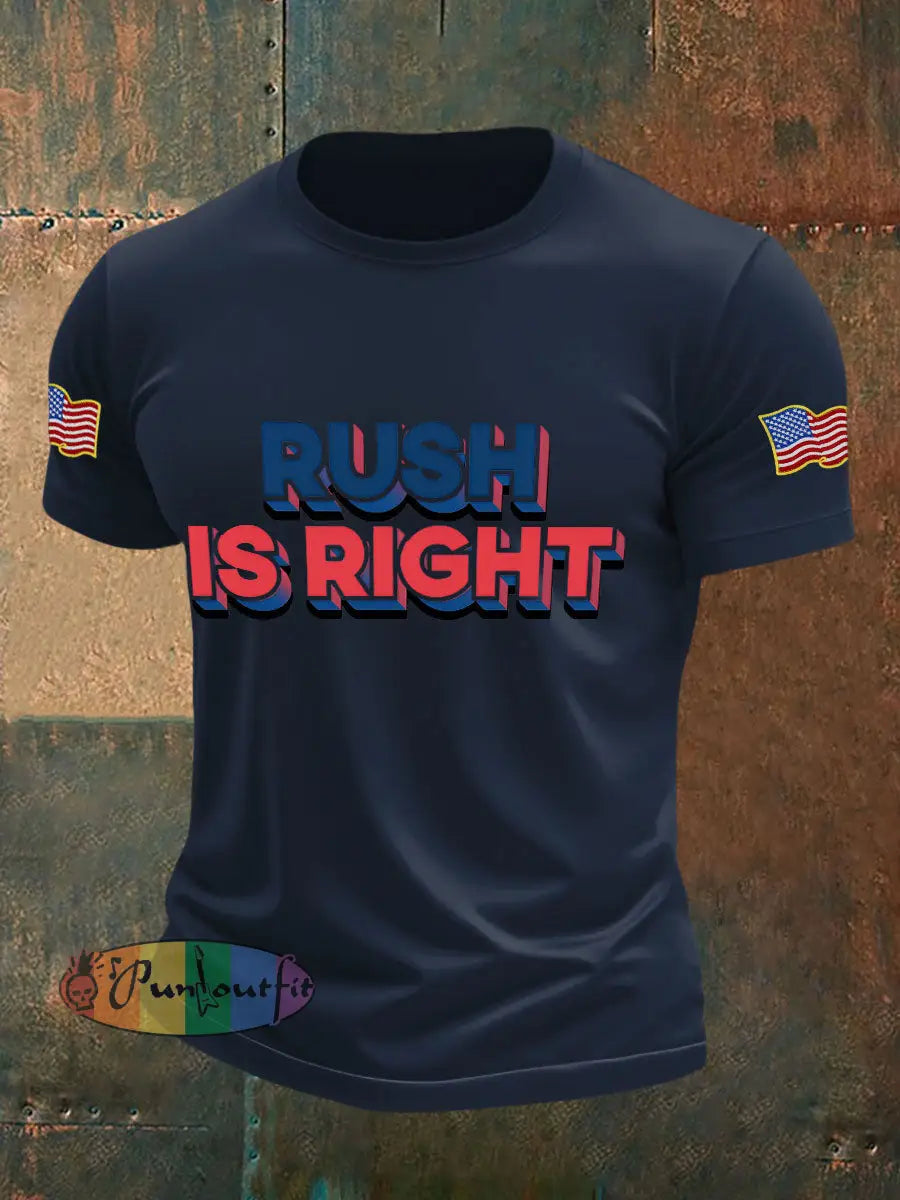 Men’s rush was right T-shirts Navy Blue / S