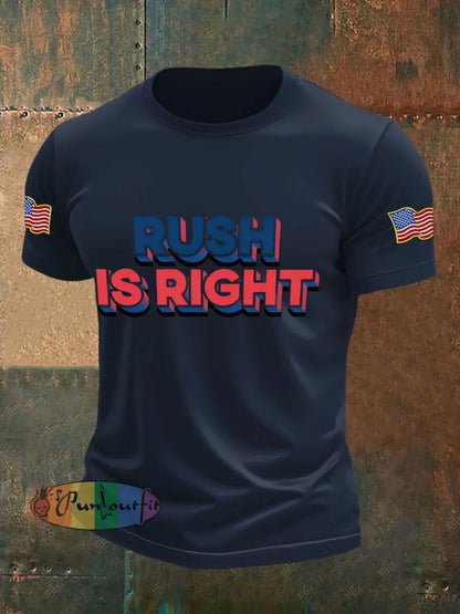 Men’s rush was right T-shirts Navy Blue / S