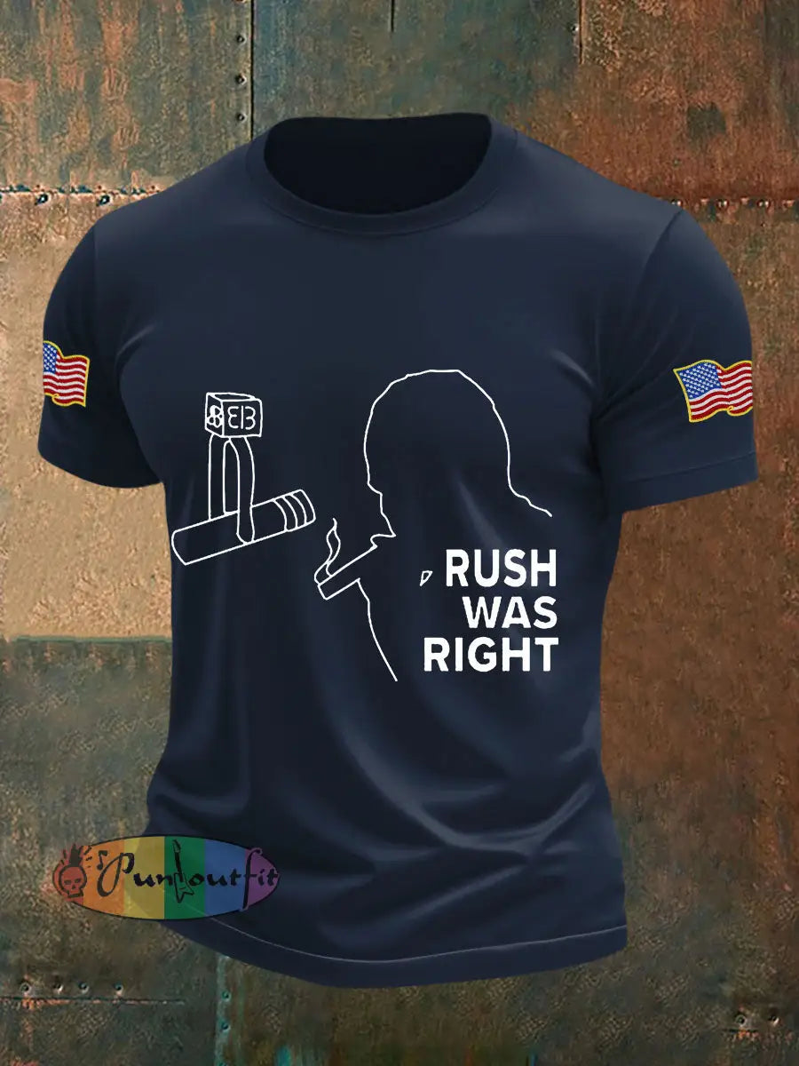 Men’s rush was right T-shirts Navy Blue / S