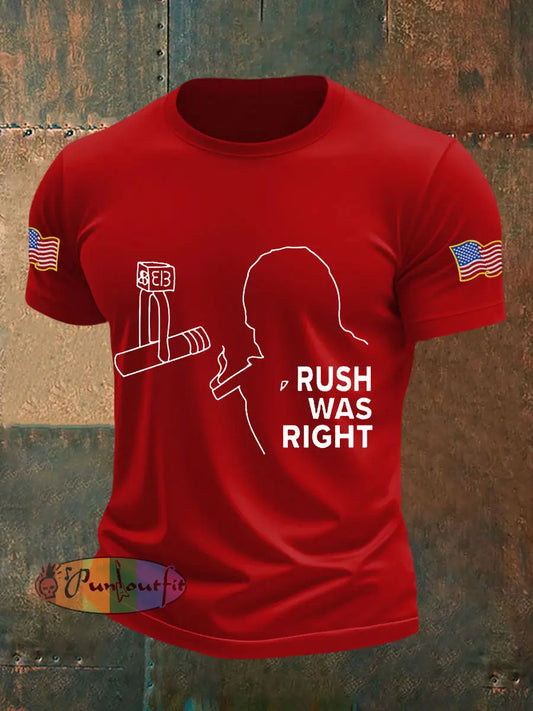 Men’s rush was right T-shirts Pure Red / S