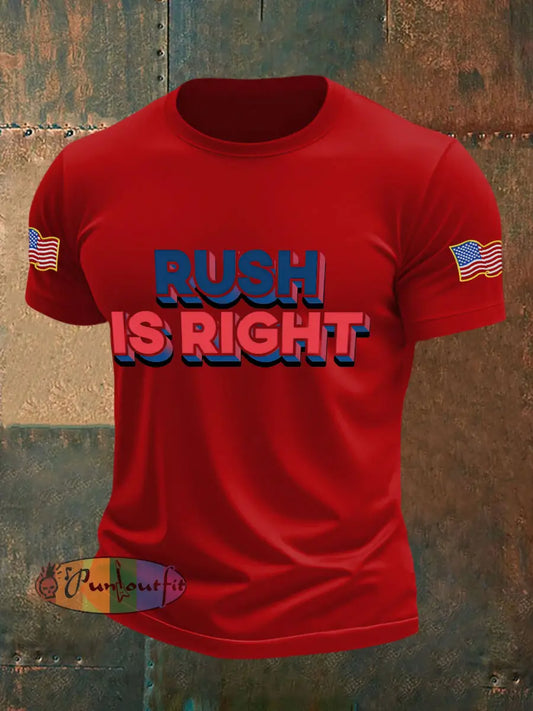 Men’s rush was right T-shirts Pure Red / S