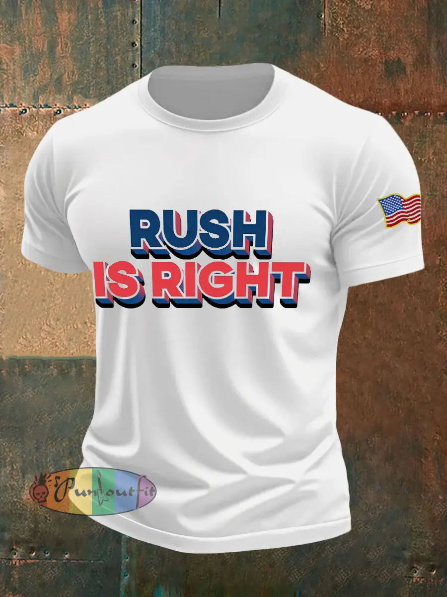 Men’s rush was right T-shirts White / S
