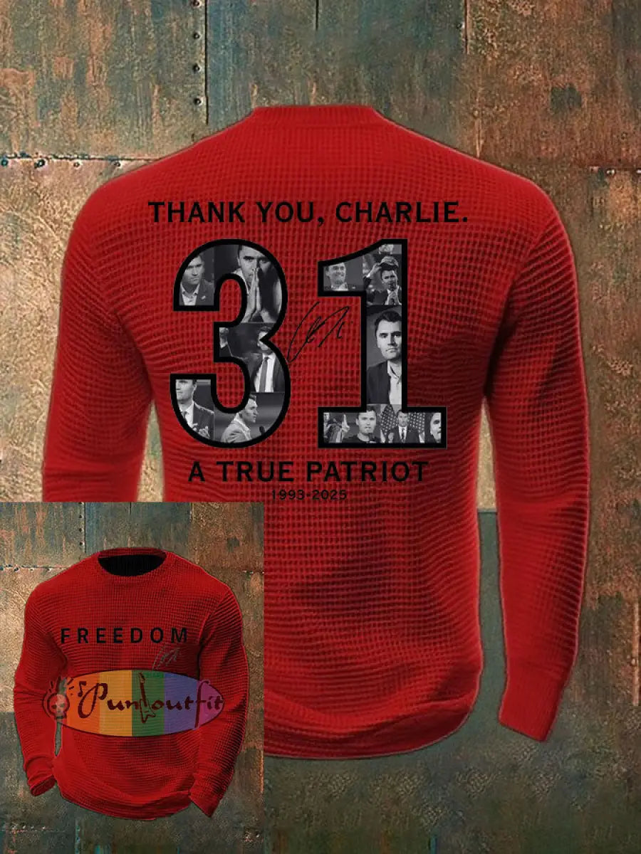 Men’s Thank You Charlie 31 True Patriot Printed T-Shirt Red / S