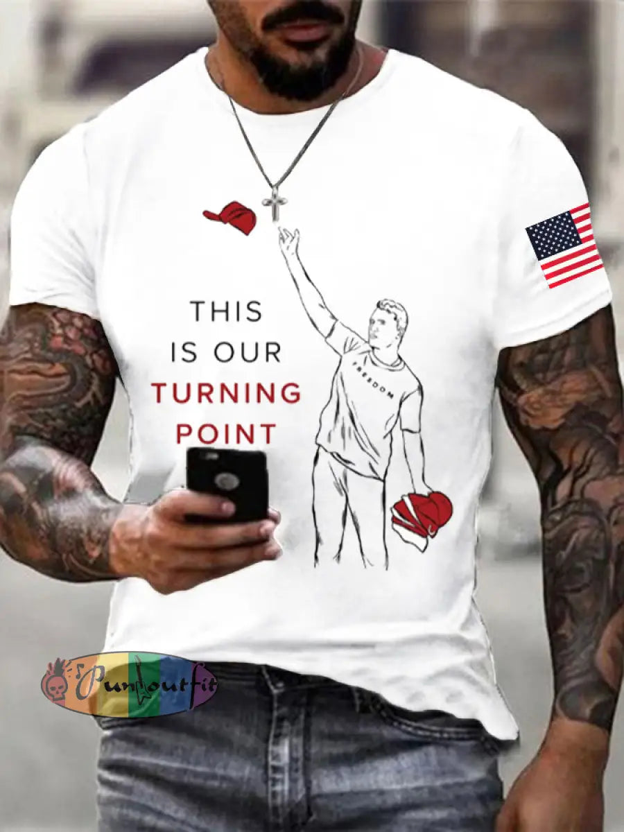Men’s THIS IS OUR TURNING POINT Charlie Kirk Commemorative T-shirt