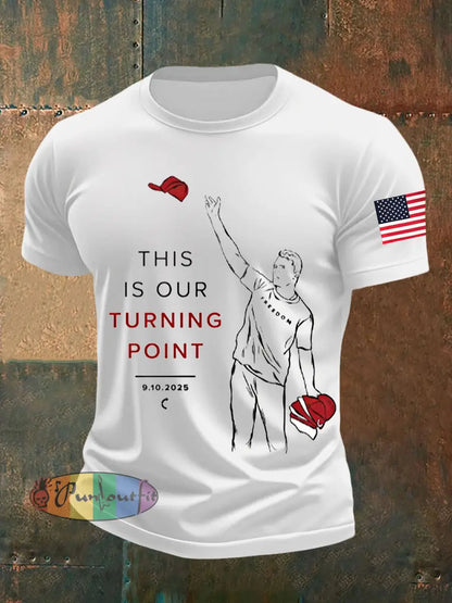 Men’s THIS IS OUR TURNING POINT Charlie Kirk Commemorative T-shirt