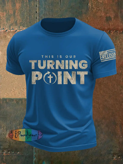 Men’s This Is Our Turning Point R.I.P Charlie Kirk Tee Blue / S