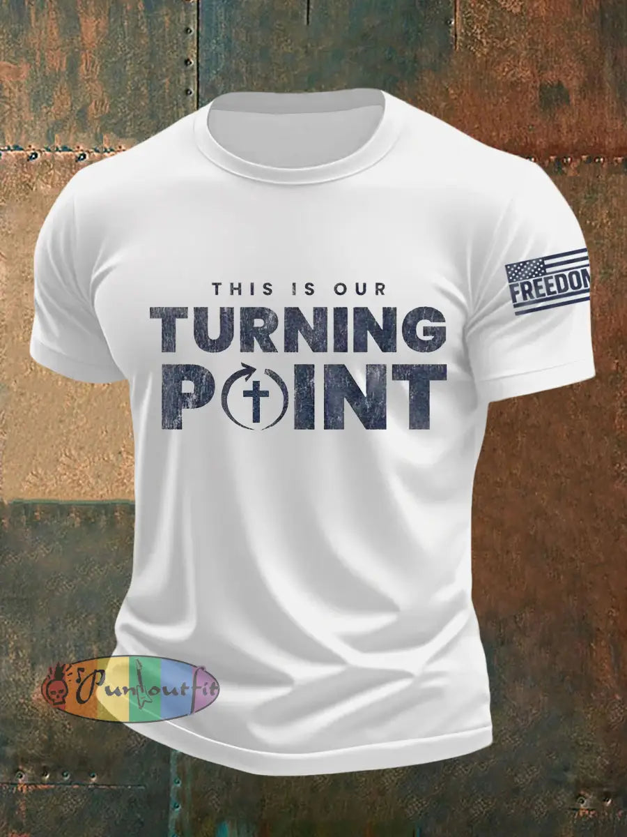 Men’s This Is Our Turning Point R.I.P Charlie Kirk Tee White / S