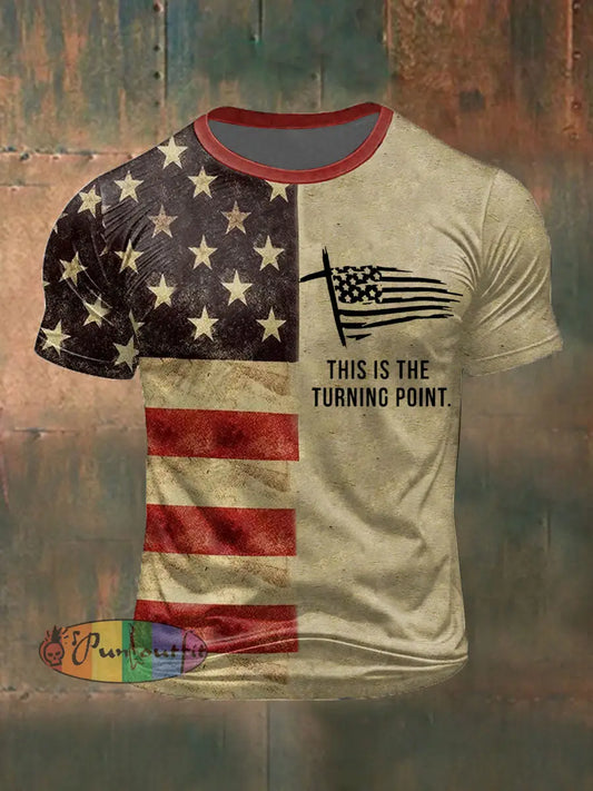 Men’s This Is The Turning Point Printed T-shirt As picture / S