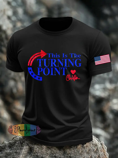 Men’s This Is The Turning Point Printed T-shirt Black / S