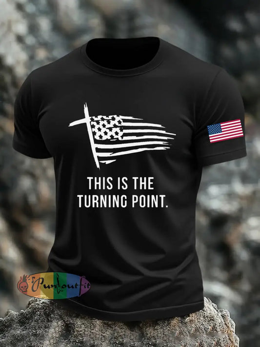 Men’s This Is The Turning Point Printed T-shirt Black / S